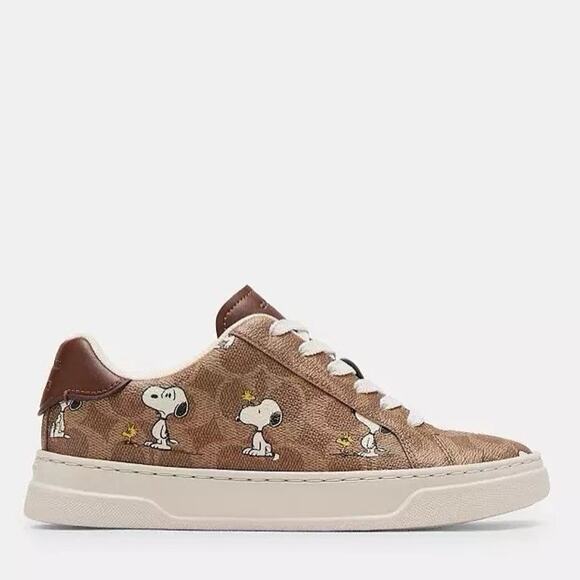 NEW Limited Coach X Peanuts Woman CBZ77 Sneaker Signature Canvas Shoes US 7 - Picture 9 of 9